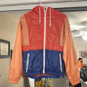 Colorblock Hooded Windbreaker - Forever 21